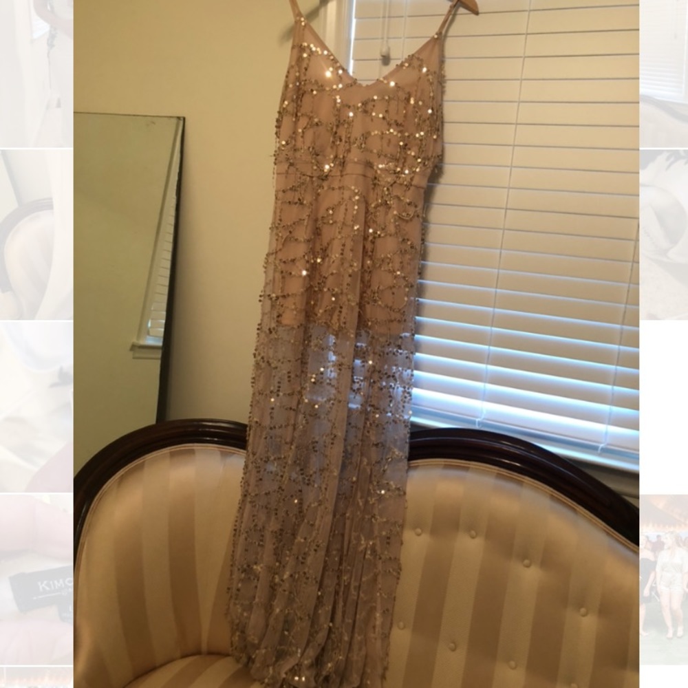Gold sequin romper